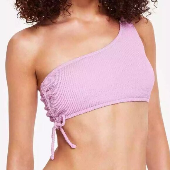 Salt + Cove Other - NWT Salt + Cove One Shoulder Side Shirred Bikini Top Dusty Lilac Size Small S